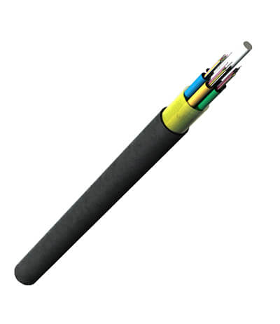 Cable de fibra óptica ADSS de una sola capa de 24 núcleos
